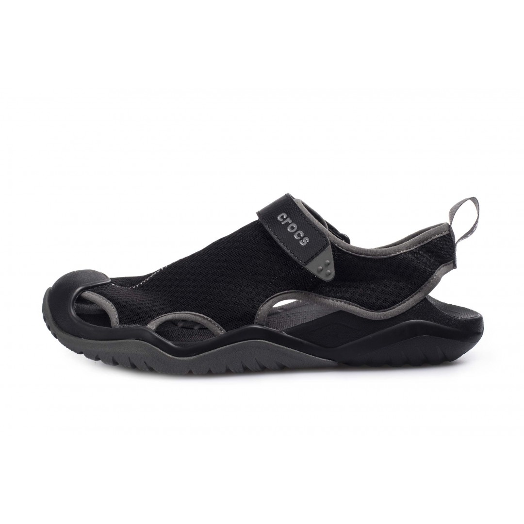 CROCS SWIFTWATER MESH DECK SANDAL M 205289-001 Black