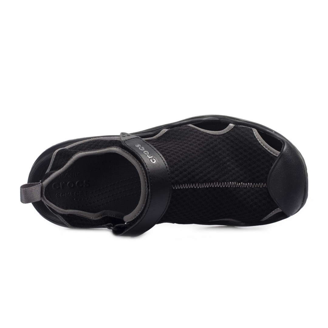 CROCS SWIFTWATER MESH DECK SANDAL M 205289-001 Black
