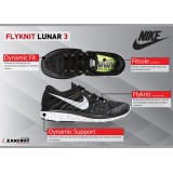 NIKE FLYKNIT LUNAR 3 698181-010 Black Image 6