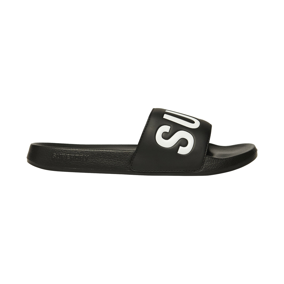 SUPERDRY CORE GRAPHIC POOL SLIDE MF310266A-33B Black