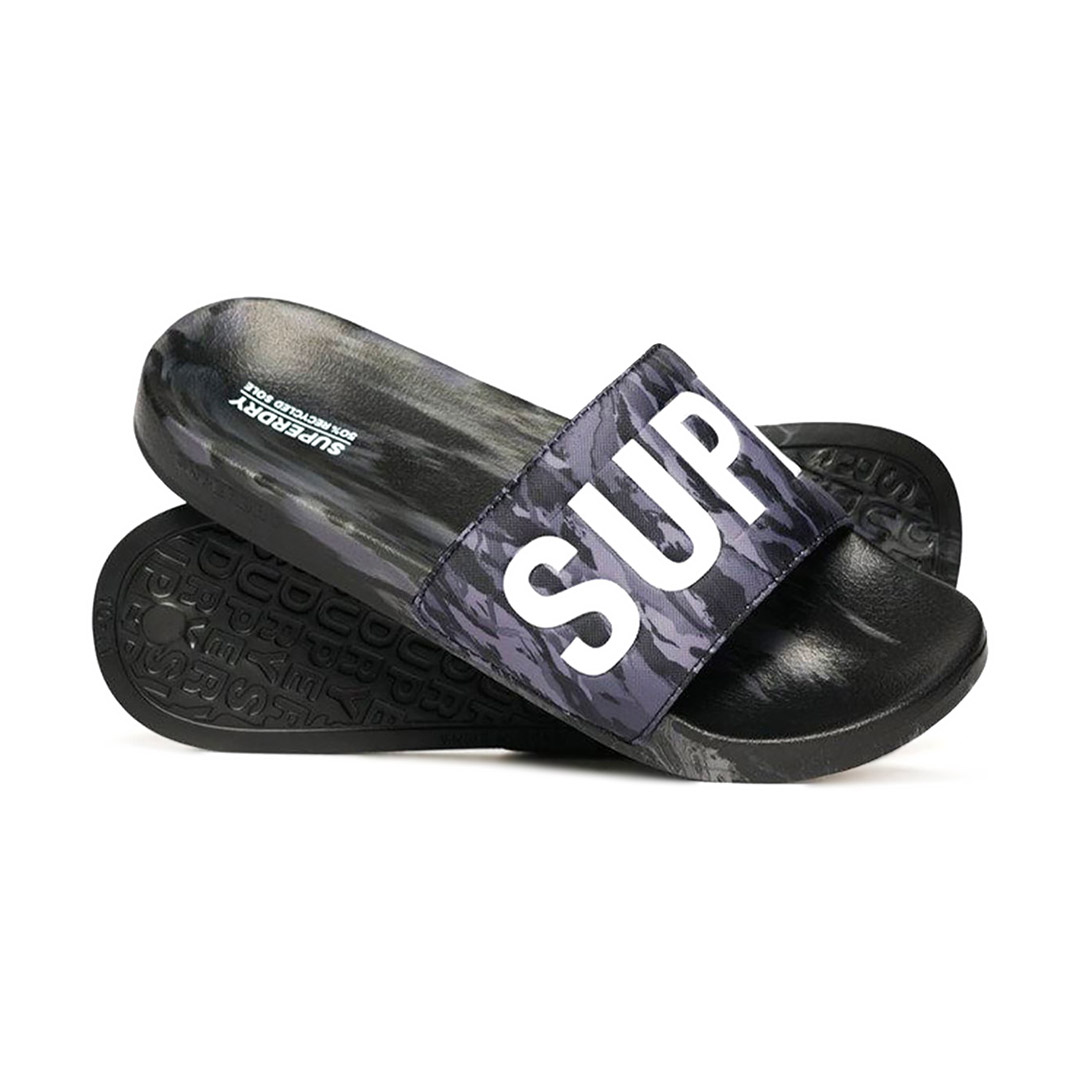SUPERDRY CORE CAMO POOL SLIDE MF310278A-9TO Γκρί