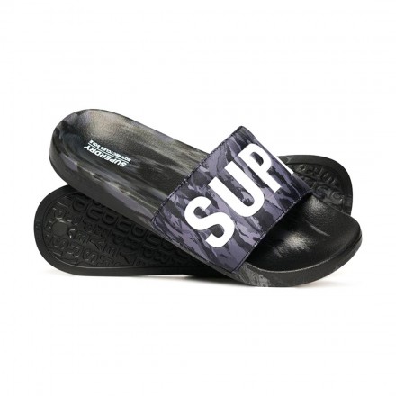 SUPERDRY CORE CAMO POOL SLIDE MF310278A-9TO Γκρί