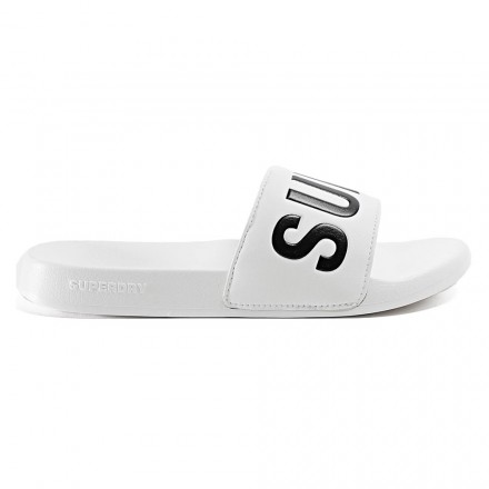 SUPERDRY D2 SDRY CORE VEGAN POOL SLIDE MF310256A-35C Λευκό
