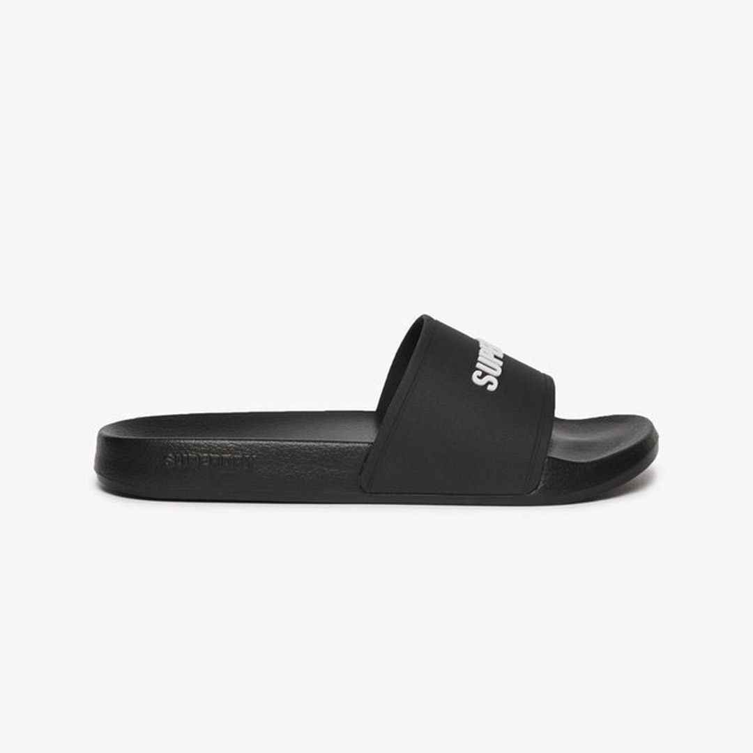 SUPERDRY LOGO POOL SLIDE MF310271A-AZD Μαύρο