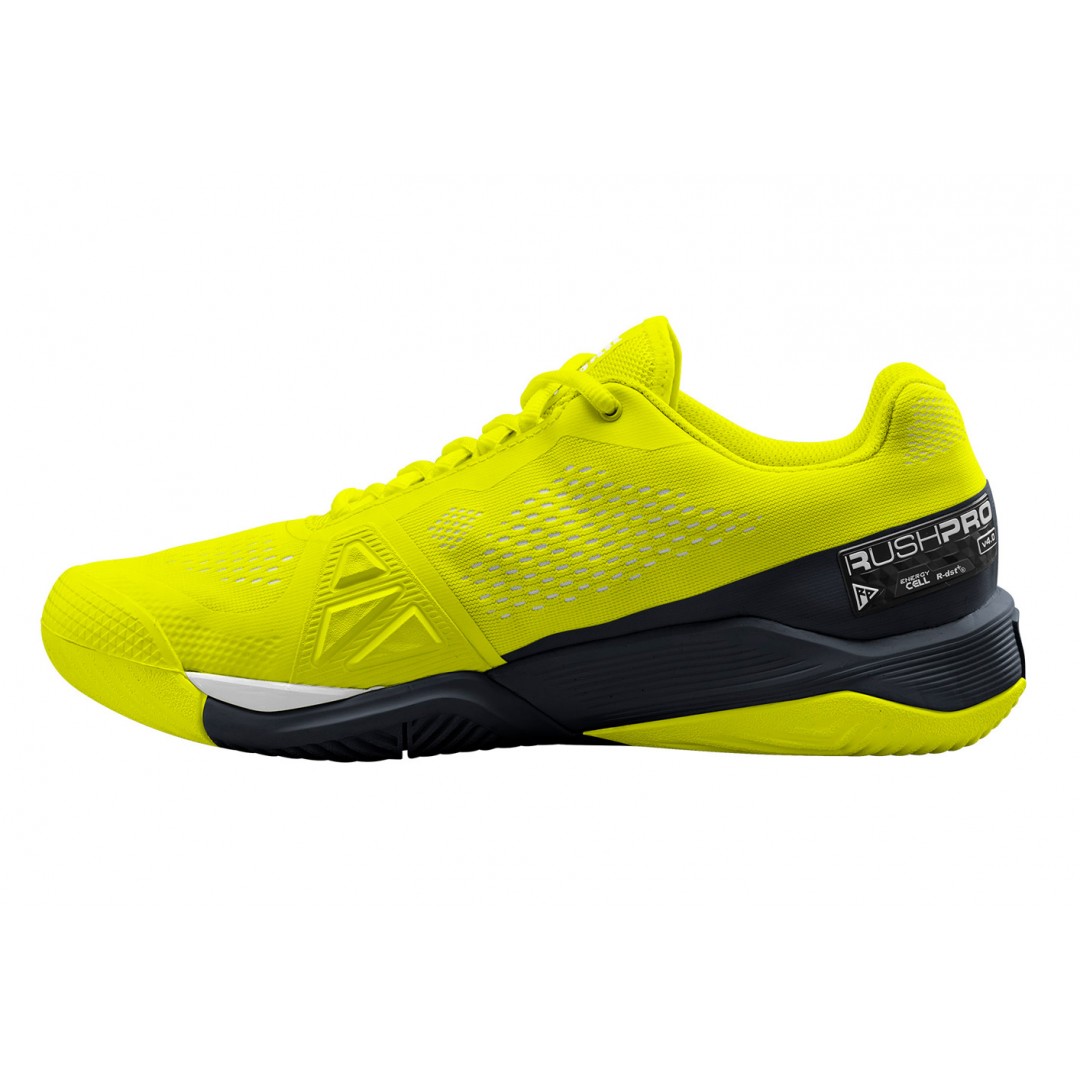 Wilson Rush Pro テニスシューズ イエロー4.0AC 27センチ WILSON RUSH PRO 4.0 WRS328610-SULPHUR SP/BK/WH Yellow