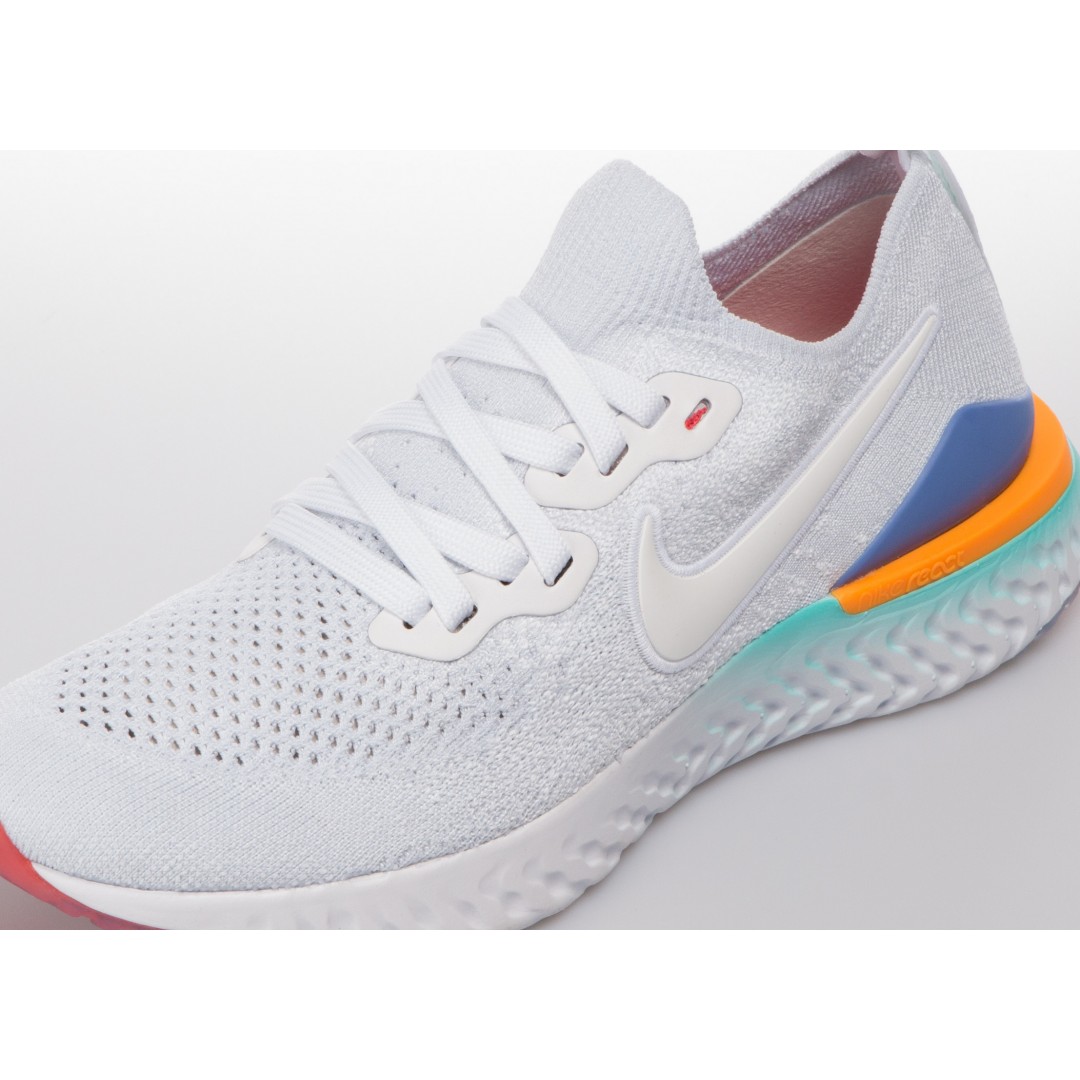 nike epic react flyknit 2 white hyper jade