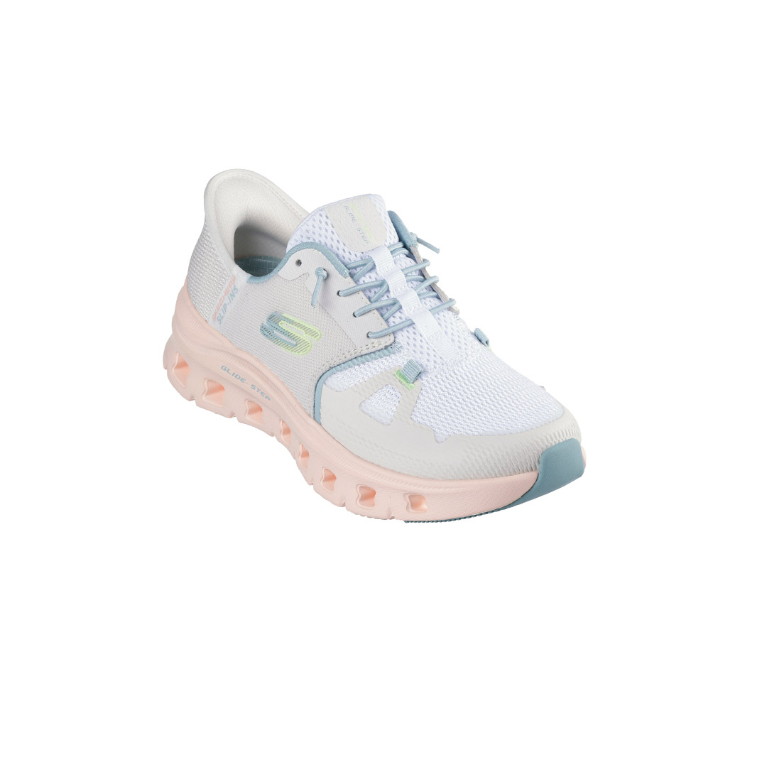 SKECHERS HOTMELT OVERLAY MESH BUNGEE SLIP-INS W 150420-MULT White