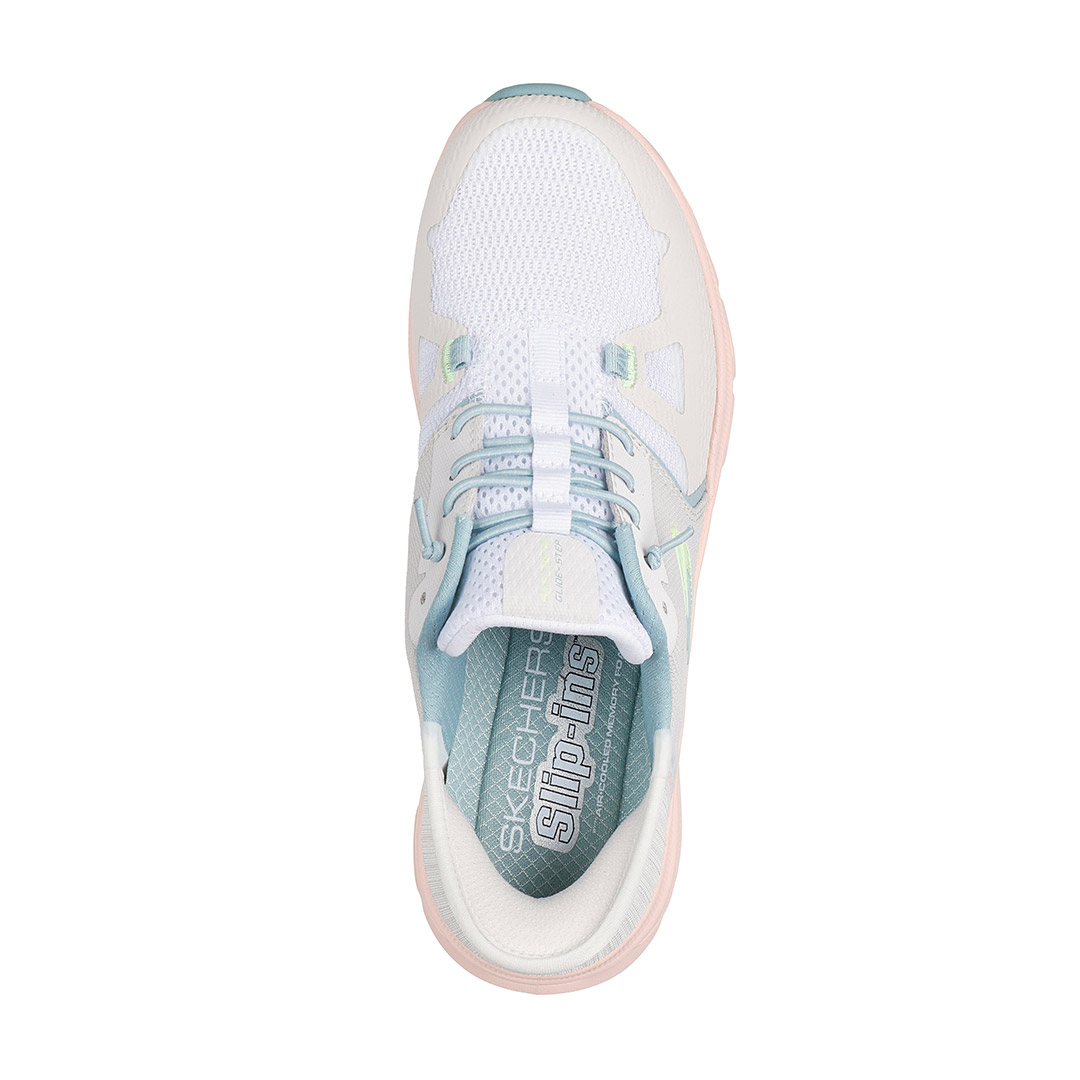 SKECHERS HOTMELT OVERLAY MESH BUNGEE SLIP-INS W 150420-MULT White
