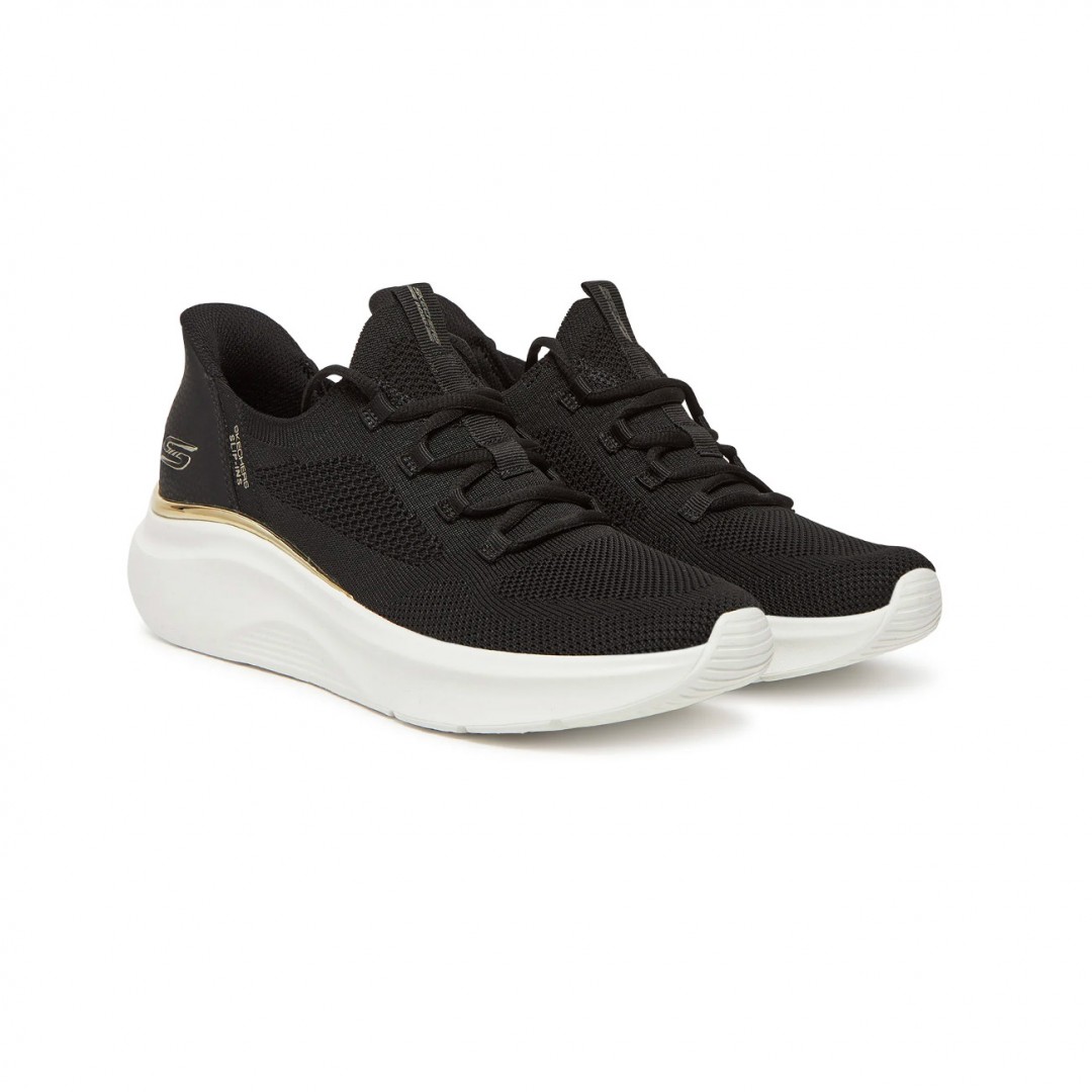 SKECHERS SLIP-INS ENGINEERED KNIT LACE UP 117617-BLK Μαύρο