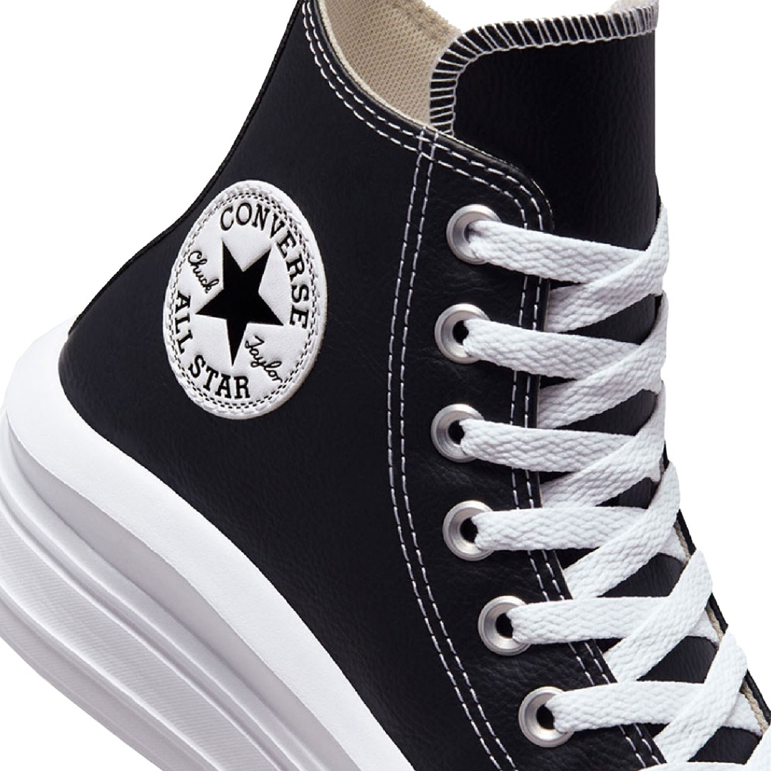 CONVERSE CHUCK TAYLOR ALL STAR MOVE PLATFORM FOUNDATIONAL LEATHER A04294C Black