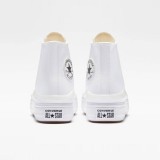 CONVERSE CHUCK TAYLOR ALL STAR MOVE PLATFORM FOUNDATIONAL LEATHER A04295C Λευκό Εικόνα 2