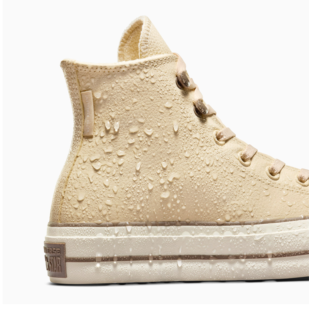 CONVERSE CHUCK TAYOR ALL STAR LIFT PLATFORM LEATHER A11158C Εκρού
