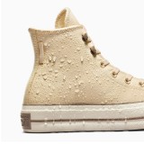 CONVERSE CHUCK TAYOR ALL STAR LIFT PLATFORM LEATHER A11158C Εκρού Εικόνα 3