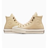 CONVERSE CHUCK TAYOR ALL STAR LIFT PLATFORM LEATHER A11158C Εκρού Εικόνα 4
