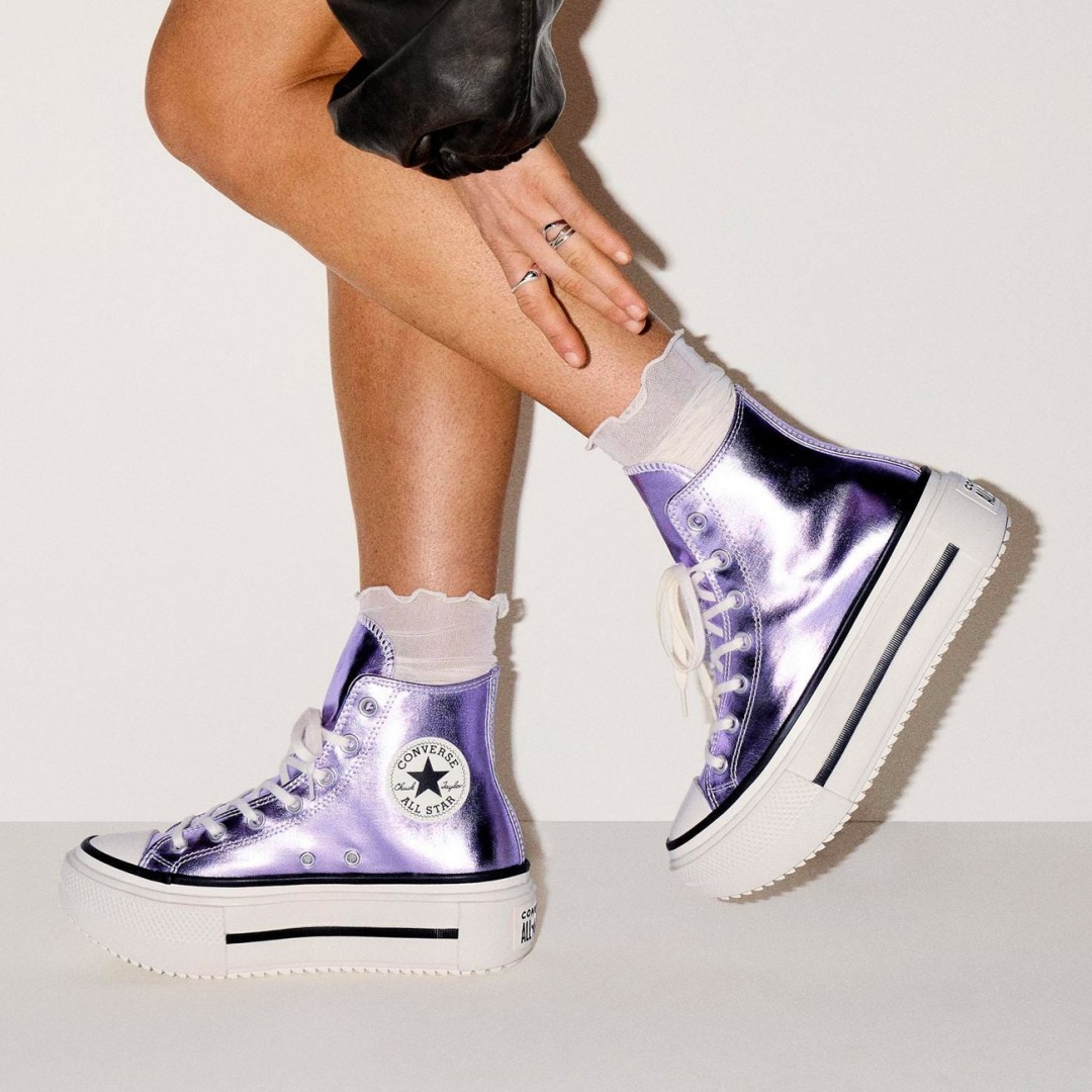 CONVERSE CHUCK TAYLOR ALL STAR DOUBLE METALLIC A15163C Μωβ