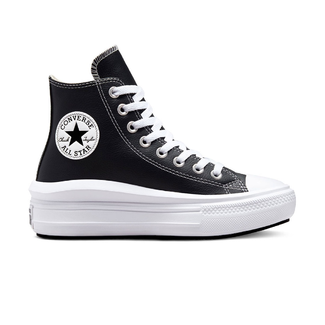 CONVERSE CHUCK TAYLOR ALL STAR MOVE PLATFORM FOUNDATIONAL LEATHER A04294C Black
