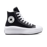 CONVERSE CHUCK TAYLOR ALL STAR MOVE PLATFORM FOUNDATIONAL LEATHER A04294C Black Image 