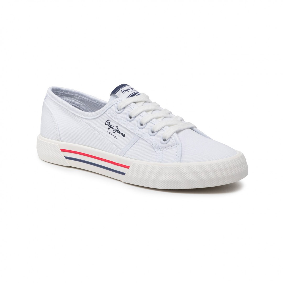 PEPE JEANS BRADY BASIC W PLS31287-800 Λευκό