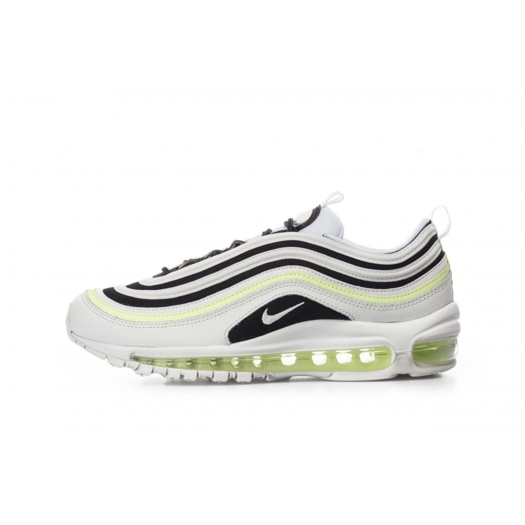 white and lime green air max 97