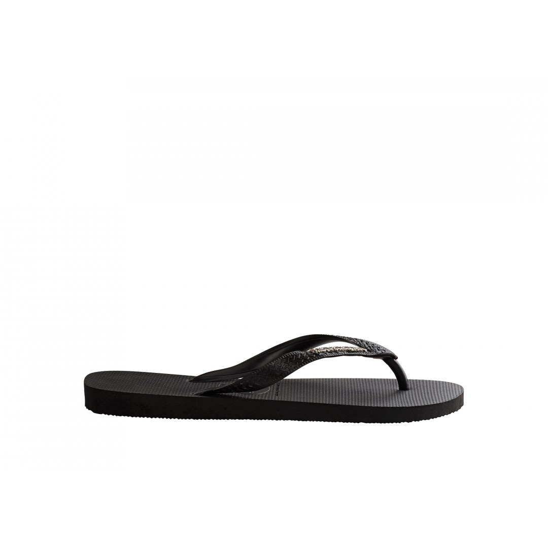 HAVAIANAS TOP LOGO METALLIC 4127244-1069 Black