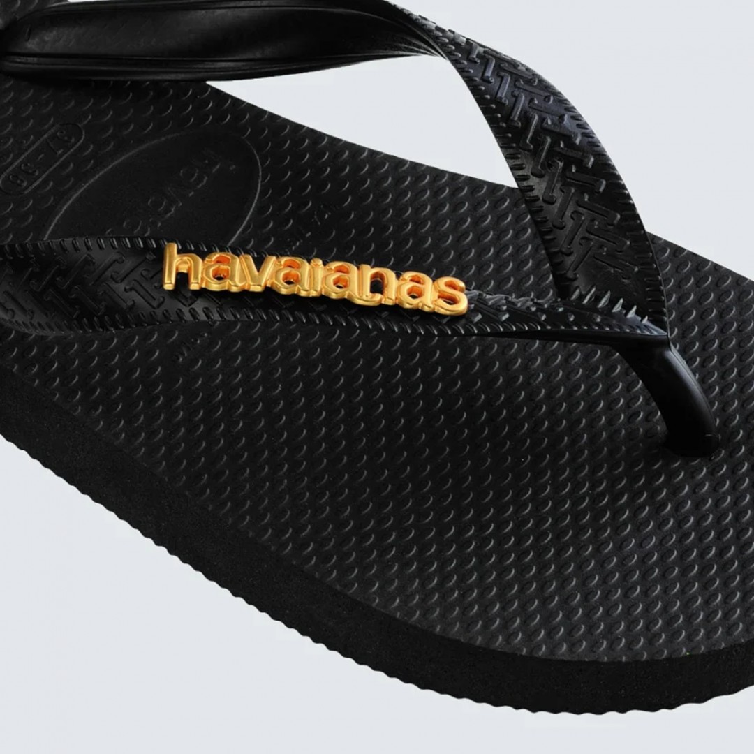 HAVAIANAS TOP LOGO METALLIC 4127244-1069 Black