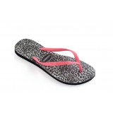 HAVAIANAS SLIM LEOPARD 4145480-0090 Λευκό-Μαυρο Εικόνα 1