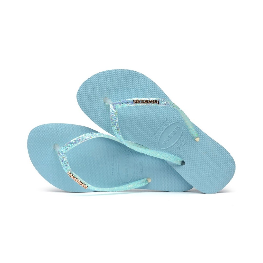 HAVAIANAS SLIM GLITTER FLOURISH 4147122-1671 Siel