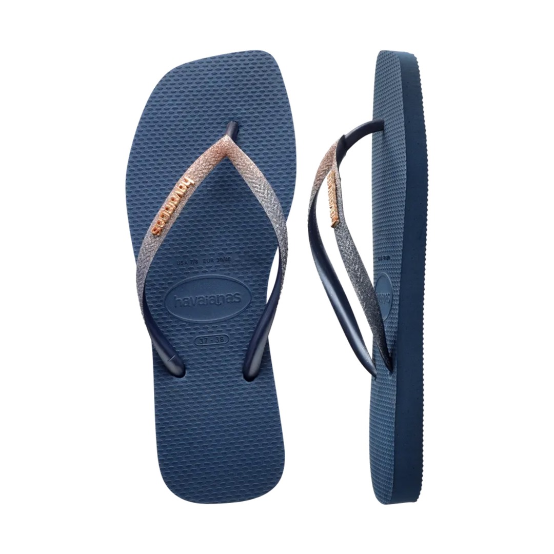 HAVAIANAS SQUARE GLITTER 4148102-0089 Μπλε