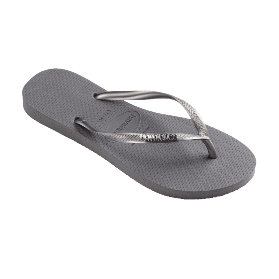 HAVAIANAS SLIM LOGO METALLIC 4119875-5178 Γκρί