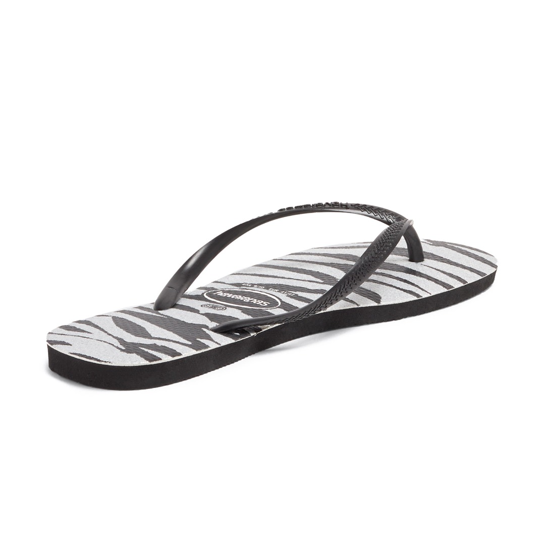 HAVAIANAS HAV.SLIM AMINALS GLITTER 4147852-0090 White-Black