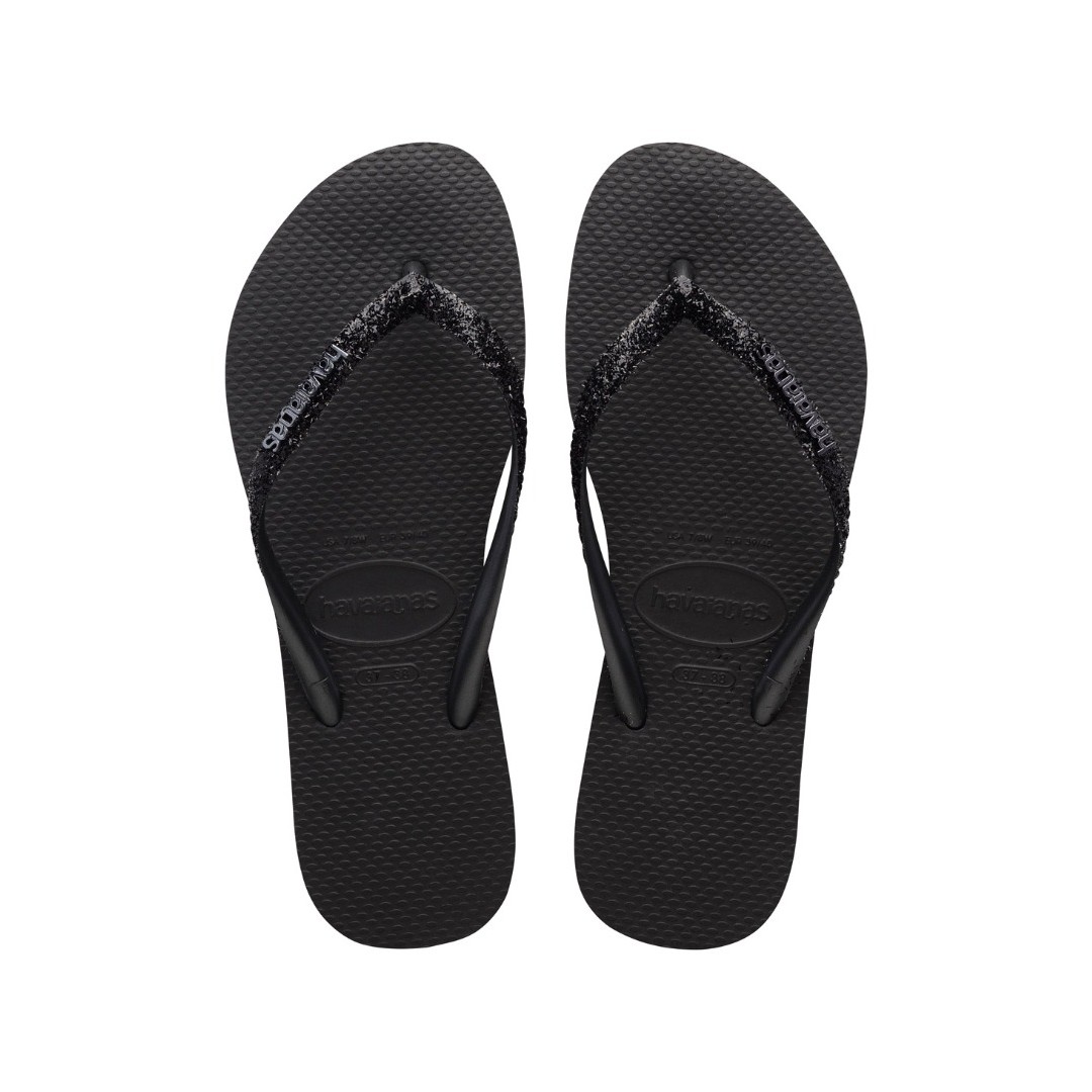 HAVAIANAS HAV. SLIM GLITTER II 4146975-4057 Μαύρο