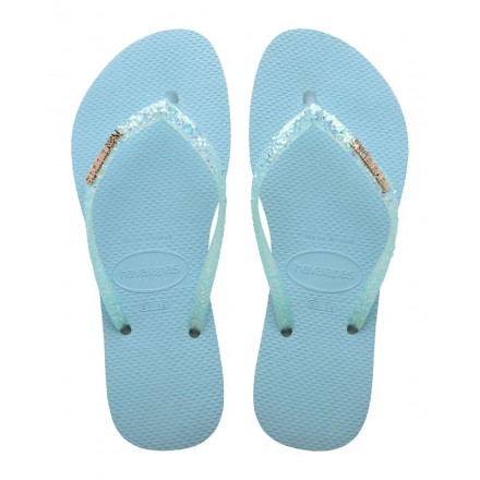 HAVAIANAS SLIM GLITTER FLOURISH 4147122-1671 Siel