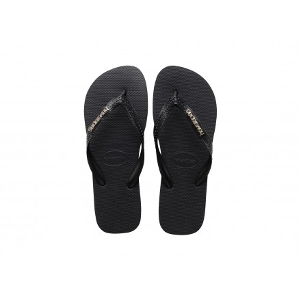 HAVAIANAS TOP LOGO METALLIC 4127244-1069 Μαύρο