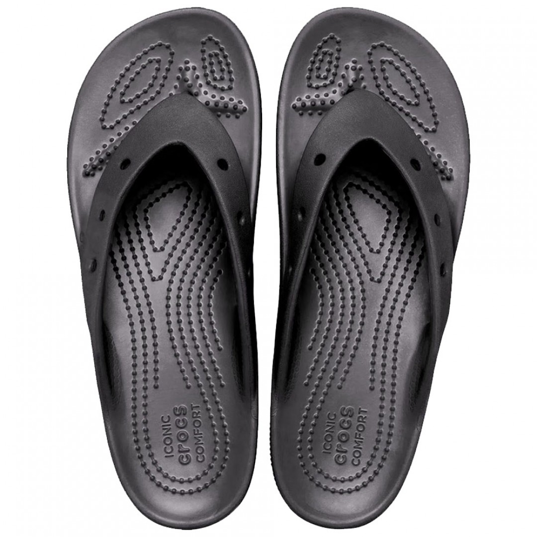 CROCS CLASSIC PLATFORM FLIP W 207714-001 Μαύρο