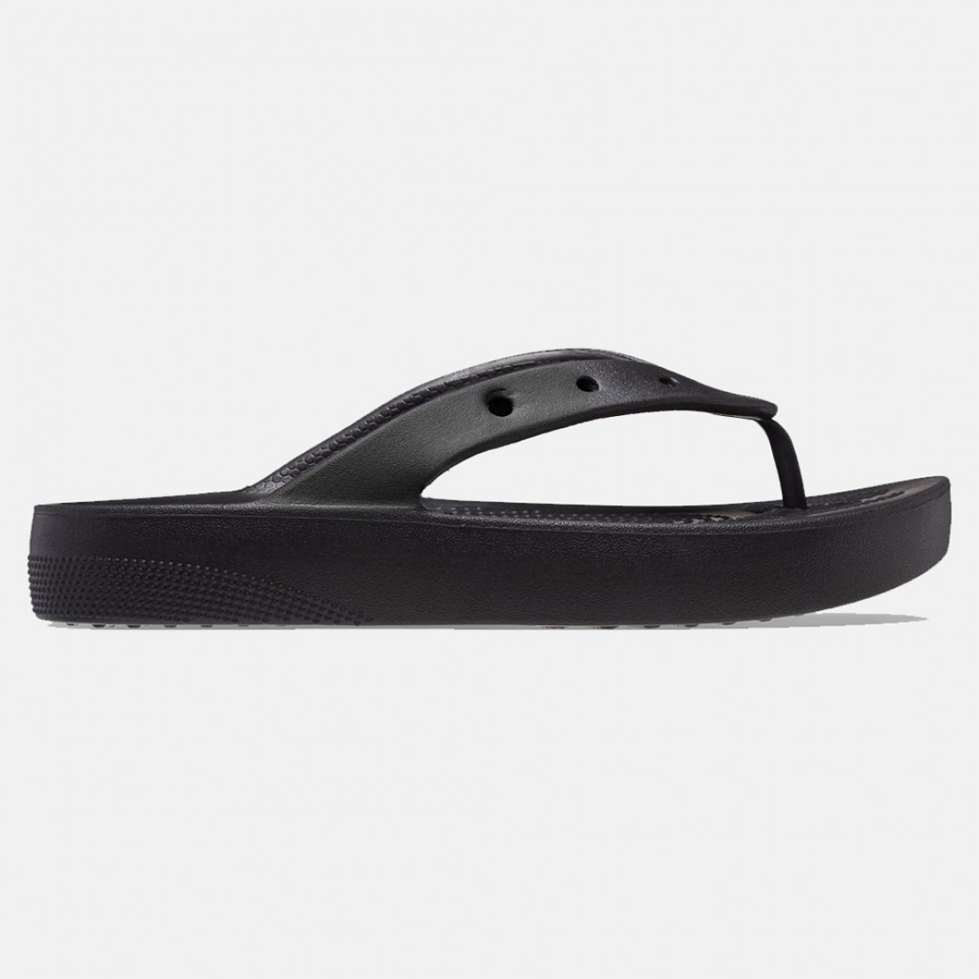 CROCS CLASSIC PLATFORM FLIP W 207714-001 Μαύρο