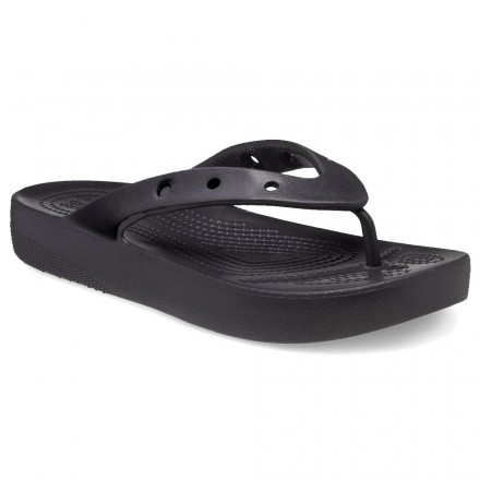 CROCS CLASSIC PLATFORM FLIP W 207714-001 Μαύρο