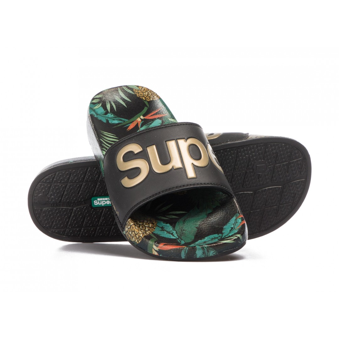 SUPERDRY BEACH SLIDE GF3106ST-J2J Μαύρο