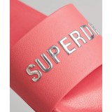SUPERDRY CODE LOGO POOL SLIDERS WF310185A-WQ9 PINK Image 1