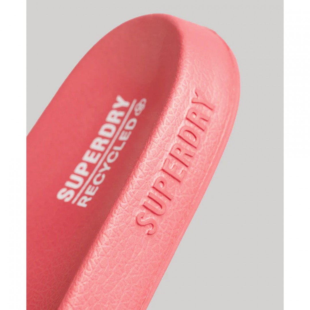 SUPERDRY CODE LOGO POOL SLIDERS WF310185A-WQ9 PINK