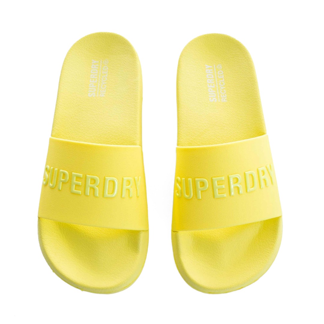 SUPERDRY D2 SDRY LOGO VEGAN POOL SLIDE WF310216A-9MO Κίτρινο