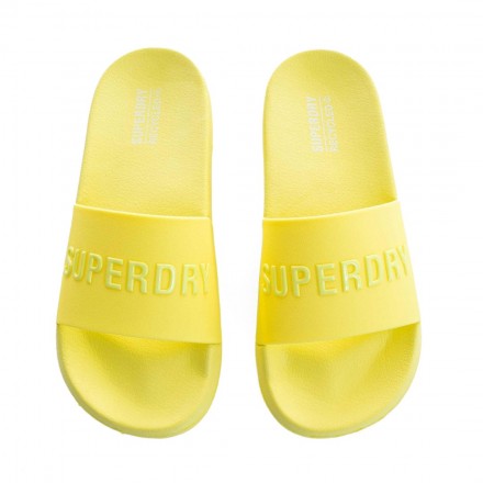 SUPERDRY D2 SDRY LOGO VEGAN POOL SLIDE WF310216A-9MO Yellow