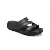 CROCS MONTEREY STRAPPY WEDGE W 206304-001 Black Image 