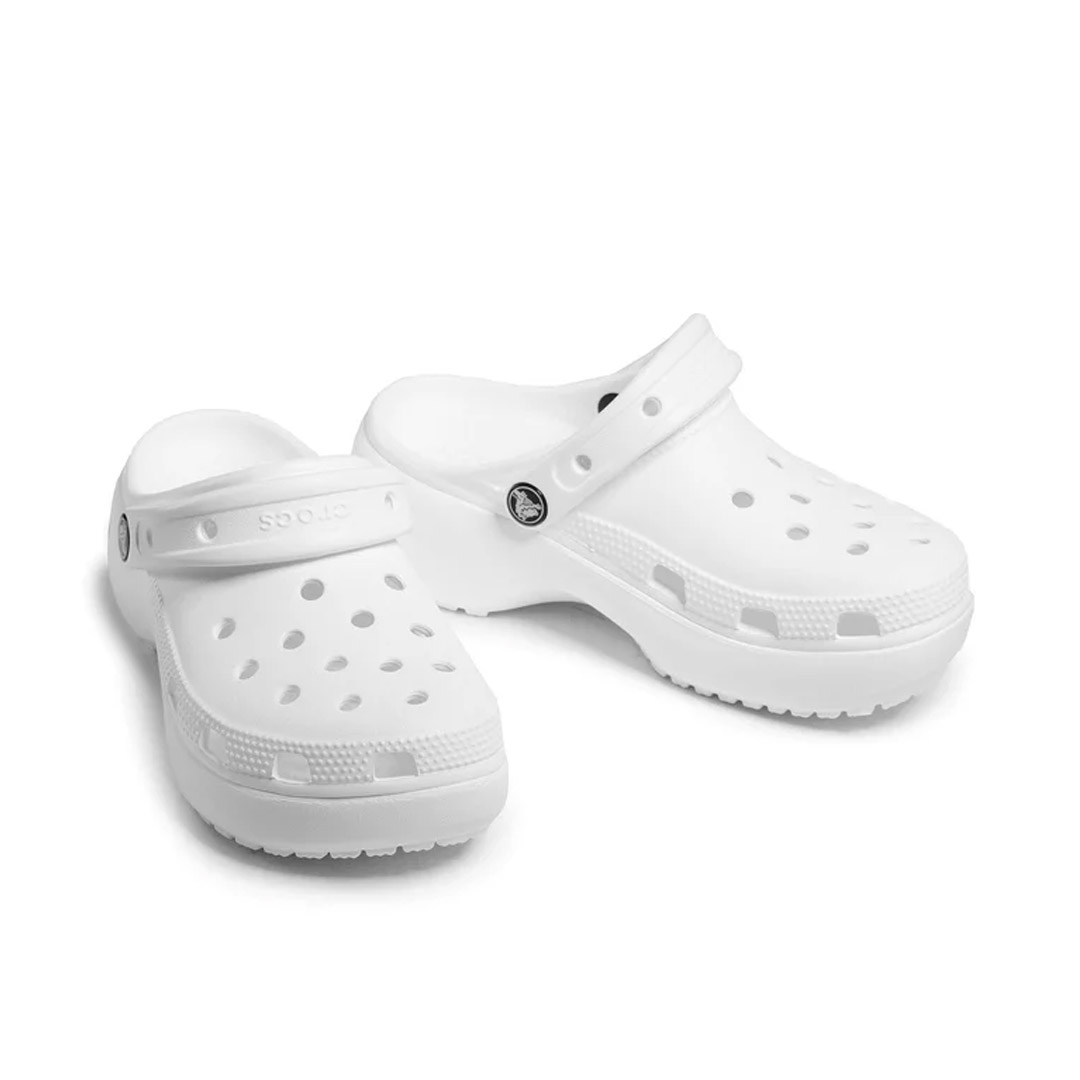 CROCS CLASSIC PLATFORM CLOG W 206750-100 White