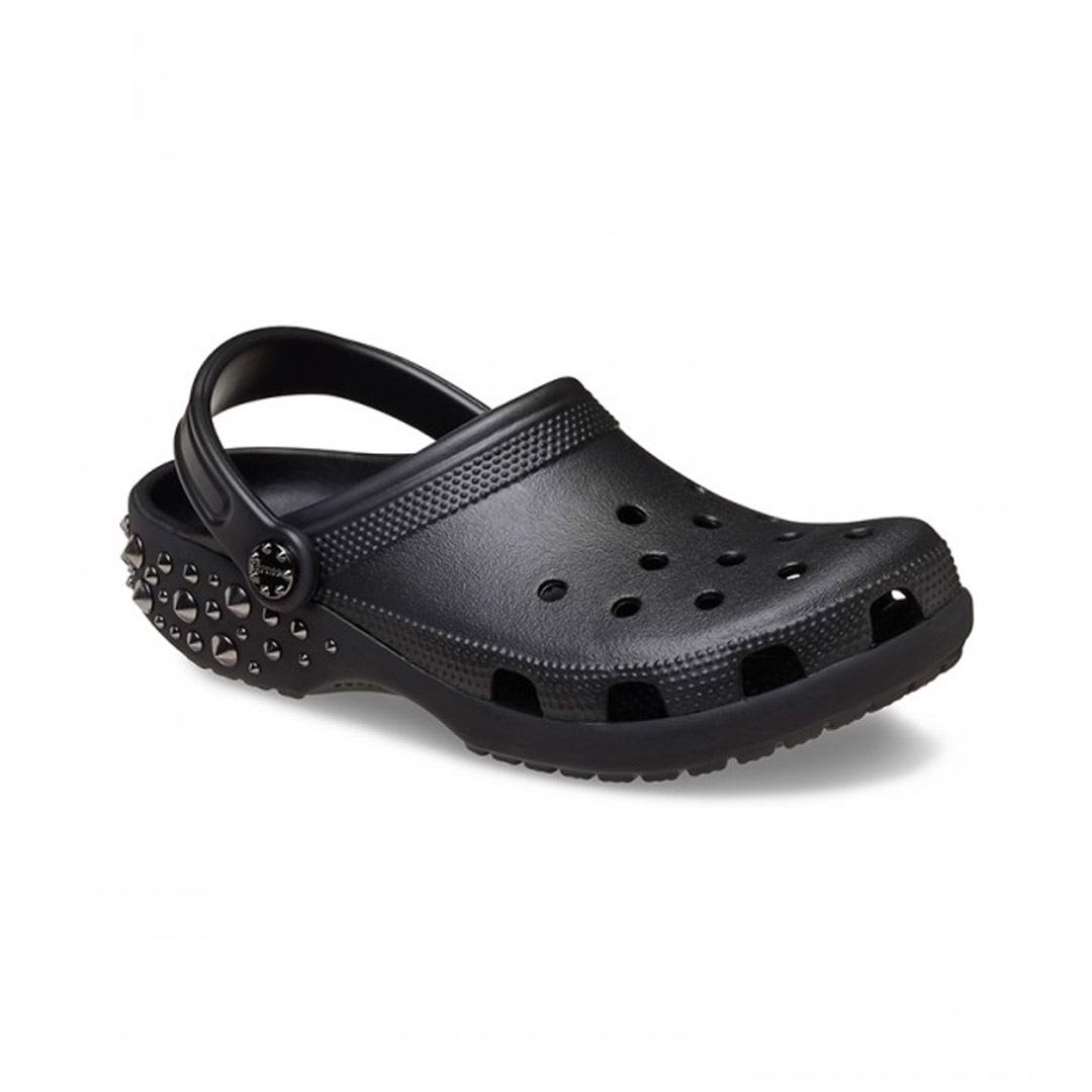 CROCS CLASSIC STUDDED CLOG 211596-001 Μαύρο