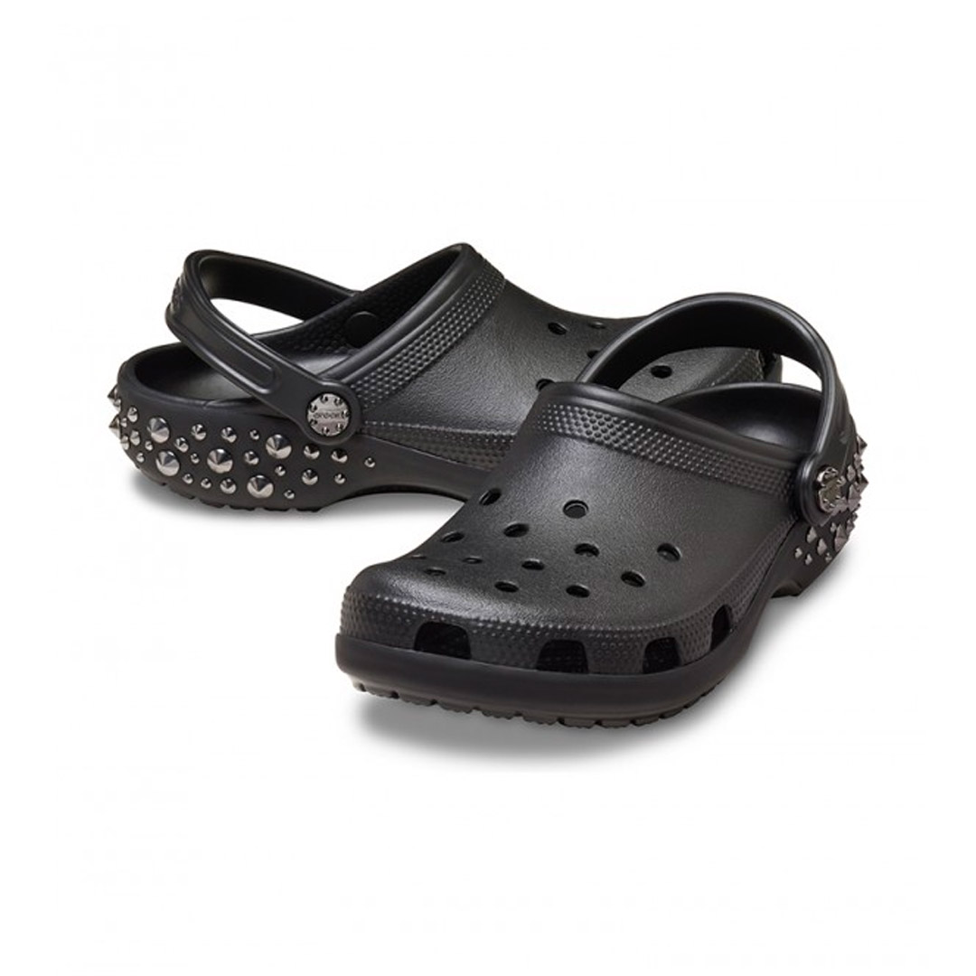 CROCS CLASSIC STUDDED CLOG 211596-001 Μαύρο