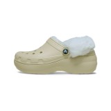 CROCS CLASSIC PLATFORM FUZZ LINED CLOG 212854-2Y2 Εκρού Εικόνα 1