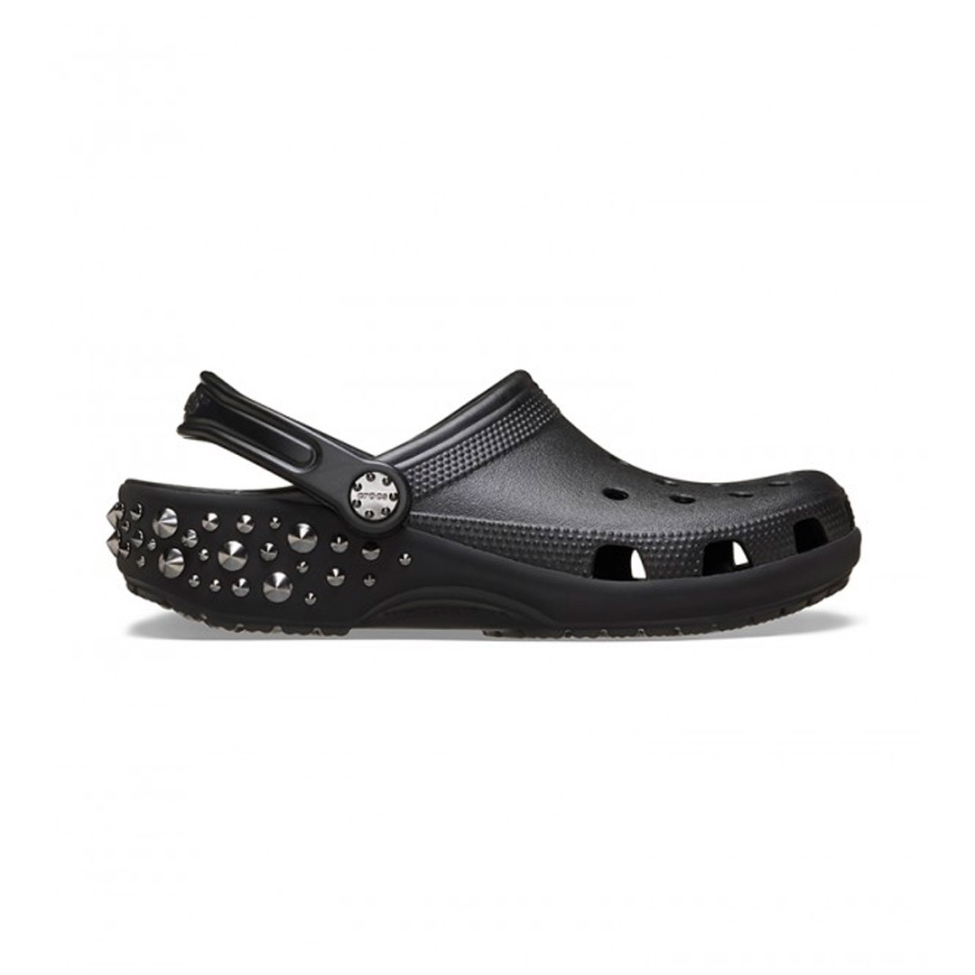 CROCS CLASSIC STUDDED CLOG 211596-001 Μαύρο