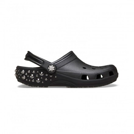 CROCS CLASSIC STUDDED CLOG 211596-001 Μαύρο