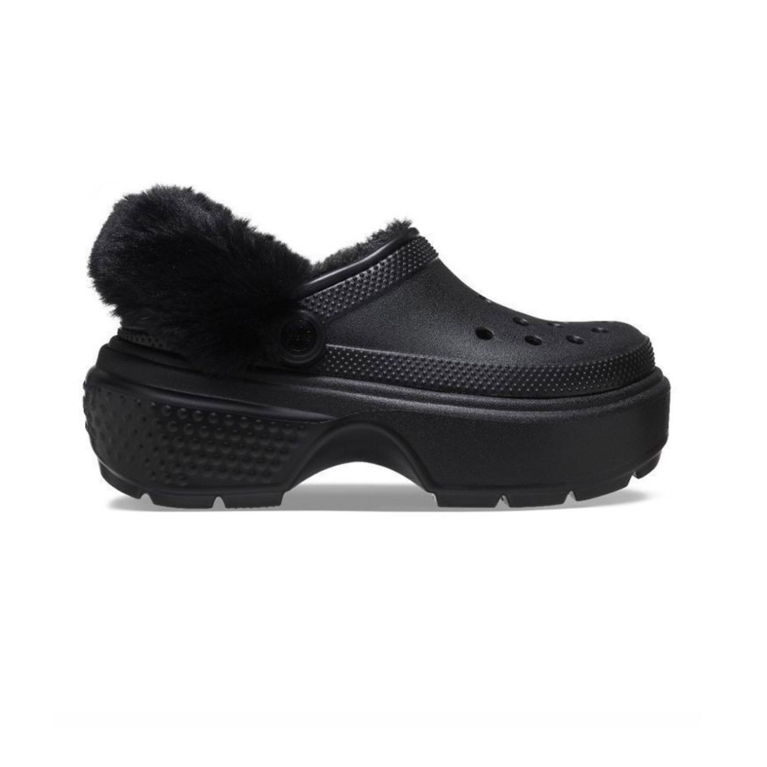 CROCS STOMP LINED CLOG 208546-001 Μαύρο