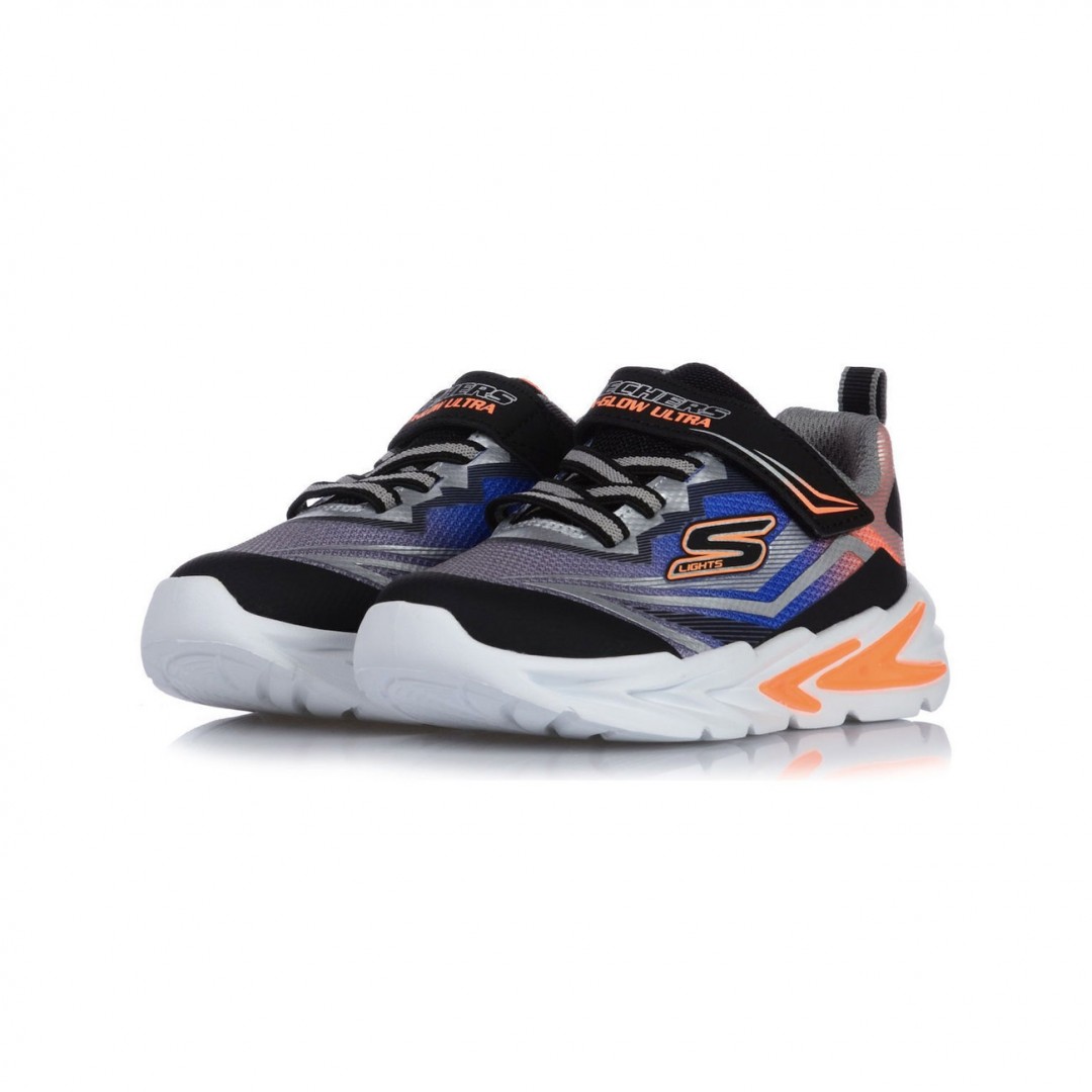 SKECHERS LIGHTED GORE & STRAP SNEAKER W 400139N-BKSL Πολύχρωμο